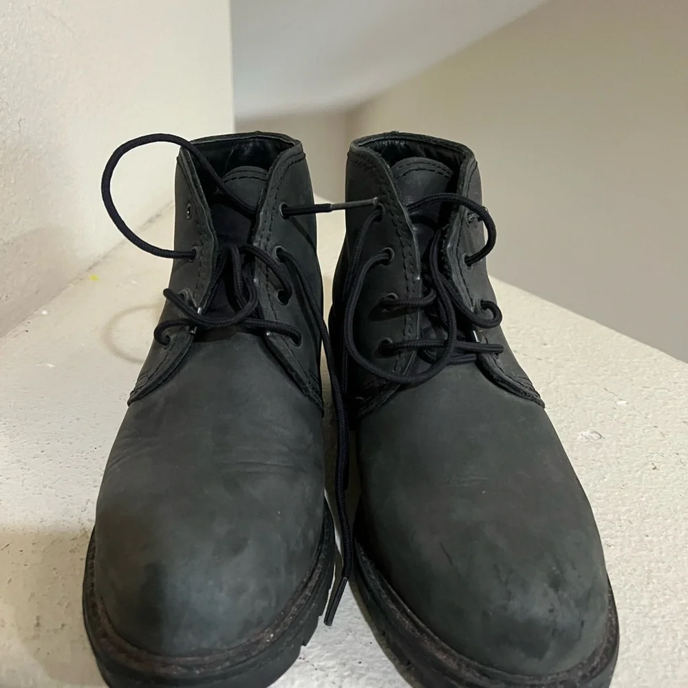 Havana Joe 1811-B Black Leather Classic Chukka Ankle Boots Women Size 39 US 8‎